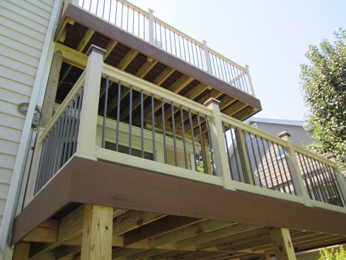 Elevated, Two Story Deck Designed For Safety and Style, by Archadeck, St. Louis Mo