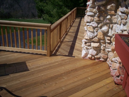 Traditional Cedar Deck, Rails and Balusters, St. Louis County, by Archadeck
